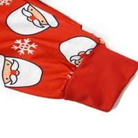 Viworld Porodica koja odgovara Božićnu pidžamu postavio je santa klauzulu dugih rukava s kapuljačom, noćni odjeća za božićne pj