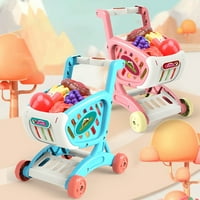 Košarica Igračka realistična zaobljena ugaona kutna scena doživljaj plastični djeca supermarket push kolica Obrazovanje Igrajte kuću igračka za vrtić