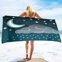 Mjesec Print Sand Besplatan ručnik za ručnik za plažu upijajući ručnik za kupanje veliki ručni ručnici