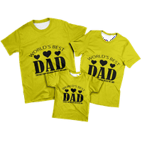 Muška majica odijela Najbolji tata ikad slova u boji blok grafički otisci Crew Crt 3D Print vanjskih