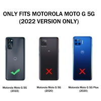 Slučaj Kaleidio za Motorola Moto G 5G [Astro Armor] Čvrsti tanki [otporan na udarce HIBRID pokrov za zaštitu [ljubičaste crne]