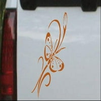 Leptir sa cvjetnim automobilom ili kamionom prozor za laptop naljepnica naljepnica s braon 8 min