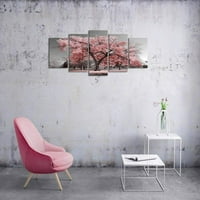 Pink Tree Platno Zidno umjetničko umjetničko igralište Ispisuje slikanje UnfEd