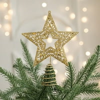 Kovano gvožđe Božićno drvce vrhunska zvijezda božićno stablo Topper petokrako zvjezdani ukras božićna stabla zvijezda s proljetnim okvirom za kućni dekor