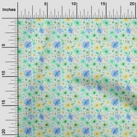 Onuone pamuk poplin morsko zelena tkanina cvjetna akvarelna tkanina za šivanje tiskane ploče od tiskane od dvorišta široko