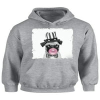 Nespretni stilovi Pup pug Chewing gumima Tematska odjeća Little Pug sa hodom Hoodie Hoodie za žene Smiješne