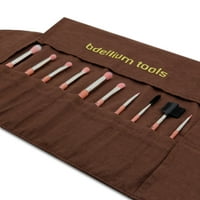 BDellium alati Profesionalne šminke ružičaste bambu serije samo 10pc. Set četkica sa vrećicom za roll-up