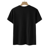 Ženske majice pismo tiskane o-vrat kratkih rukava Novogodišnja bluza Tunika bluza na vrhu majica za