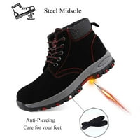 Čizme Sogetch čelične cipele za muškarce Žene Otporne na sigurnosne sigurnosne cipele