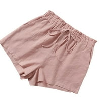 Ležerne prilike široke noge prašnjave ružičaste ženske kratke hlače