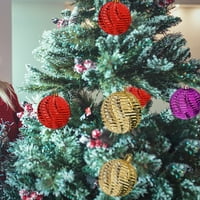 SREĆE LIFESTYLE božićna kugla sa drvećem Spiralni dizajn Shaterproof Warntright Boja Lanyard Delikatna scena za ponovni način za ponovni kuglica za zabavu Kuglični privjesak za festival