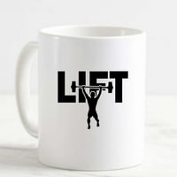 Šalica za kafu Manly Barbell teretana Workout Fitness Lifting White Cup smiješni pokloni za radno mjesto