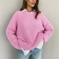 Džemper za žene Novi casual labavi duks vjetra ženske nose pulover dugih rukava posada vrata pletene