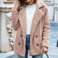 WAVSUF WOMENS kaputi i jakne plus veličina casual čvrstog klirensa s ružičastim jakni s kapuljačom veličine 4xl