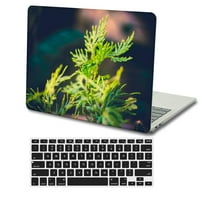 Kaishek Hard Case Shell Cover za MacBook Pro 14 + crni poklopac tastature M2 A M1, tipa C Biljke serije