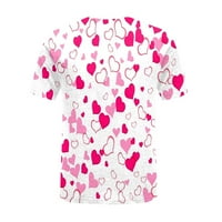 ZODGGGU Smanjene tuničke majice za žene labave casual djevojke poklon valentine Day Modni ženski bluza