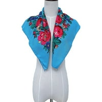 Šal za žene za žene dame cvijet Ispis narodno-prilagođeni kvadratni šal omotaj šal putnici scarve