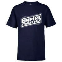 Star Wars The Empire udara u ritmu Logotip filma - majica kratkih rukava za djecu - prilagođena-atletska mornarica