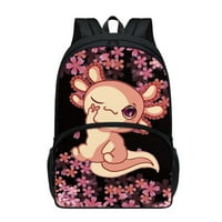 Sakura Axolotls Kids School torbi za skladištenje table Casual Srednjeg školskog ruksaka za devojke