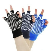 Frcolor Neklizajuće rukavice Rukavice od pola prsta Pamučne rukavice Udobne pletene rukavice za joga sportove