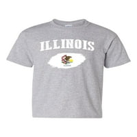Normalno je dosadno - majice velike dječake i vrhovi rezervoara, do velikih dječaka - Il Illinois zastava