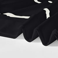 Ženski vrhovi bluza casual dugih rukava tiskane žene T-majice Crew vrat ljeto crni 5xl