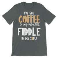 FIDDLE košulja za poklon za ljubitelje kafe - u mojim venama i dušom