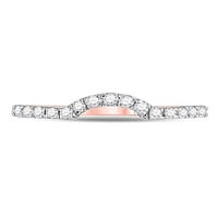 Zlatna zvjezdica 14kt Rose Gold Womens Okrugli dijamantski obnovljeni vjenčani venčani prsten CTTW