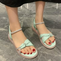 Daznico papuče za žene ženske riblje usta sandale platforme rhinestone sandale papuče sandale zelene 6,5