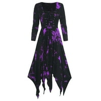 Steampunk gotičke haljine za žene vintage čipkaste korzet asimetrično midi haljina viktorijanska vintage haljina za Halloween