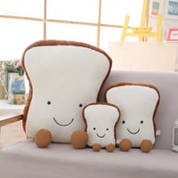Buyweek Tost hljeb plišani igračka 3D simulacija krug oblik jastuk tost punjena lutka