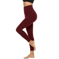 Oblikove joge hlače uska elastična brzo suho suho čvrsti džepni džepni fitness plus veličine tijela
