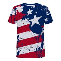 Muška američka američka državna majica za zastavu Ljetni casual kratkih rukava 3D grafički tisak vrhova mišićnog vježba patriotska bluza