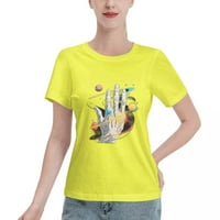 Ženska majica s kratkim rukavima od 150g žuta