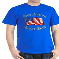 Cafepress - jedna nacija pod Bogom tamna majica - pamučna majica