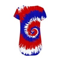 Dan nezavisnosti Ženski vrhovi USA Themirane majice O vrat kratkih rukava za hladno rame Torbi za majicu