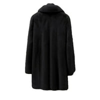 Mzove jakne za žene za žene za čišćenje dame casual moda čvrsta boja Fau plišana kaput za toplu jaknu