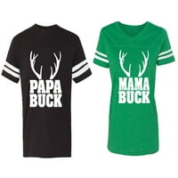 Papa mama buck odgovara par pamučni dresovi