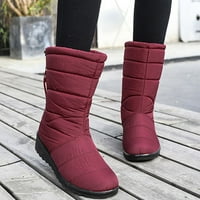 Dezed ženske tople čizme za snijeg dame dame zimske visoke cijevi Frgirane tople vodene cipele s cipelama