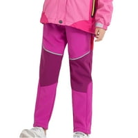 Hiheart Big Boy Softshell Pješačenje Ravne hlače Vodootporne vanjske hlače za vjetropone Ruže 14-16T