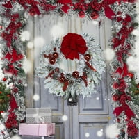 Božićni dekorativni dekor ratana ratana, božićna prednja vrata Prozor Stepenice vijenci Božićni ukrasi Kućni dekor
