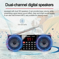 Digitalni prijenosni radio AM FM Bluetooth zvučnik Stereo MP uređaj TF SD kartica poklon