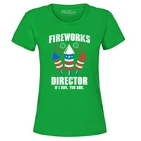 Shop4ever Ženski vatromet Direktor 4. jula Grafička majica Srednja Irska zelena