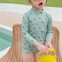 GUBOTARE Djevojkovima za djecu Slatka dva kupaća odijelo Kid Vodeni sport Sunčev kupaći kostim sa kupaćim kupaćim kupaćima Djevojke, zelena 8y