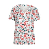 Safuny ženski trendovski piling vrhovi sa džepom odjeće za klirens cvjetni tiskani trendy ties Ljeto