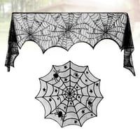 u setu Halloween Stolcloth Spider Web kamin Poklopac Moda Crna stolna trkač Početna Kuhinjski potrepštine