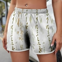 Ženske hlače opuštene fit ženske lagane kratke hlače Ležerne prilike za ispis kratke hlače Elastična struka Comffy kratke hlače Summer Cleance 10
