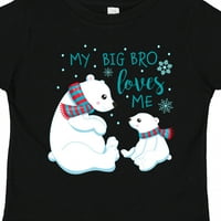 Inktastic moj veliki bro voli me - sladak Polarni medvjedi poklon dječaka malih majica ili majica mališana