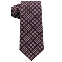 Club Room Mens Diamond Dot samostalna kravata, smeđa, jedna veličina