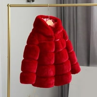 Dječja jakna za djecu Jesen Modna zimska mališana Dječji ovratnik Soild Jackets Topla kapuljača vunena jakna kaputa
